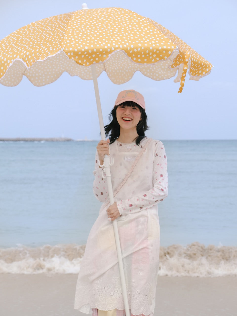 White vest dress with a cover-up