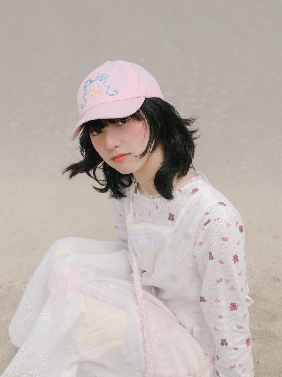 White vest dress with a cover-up