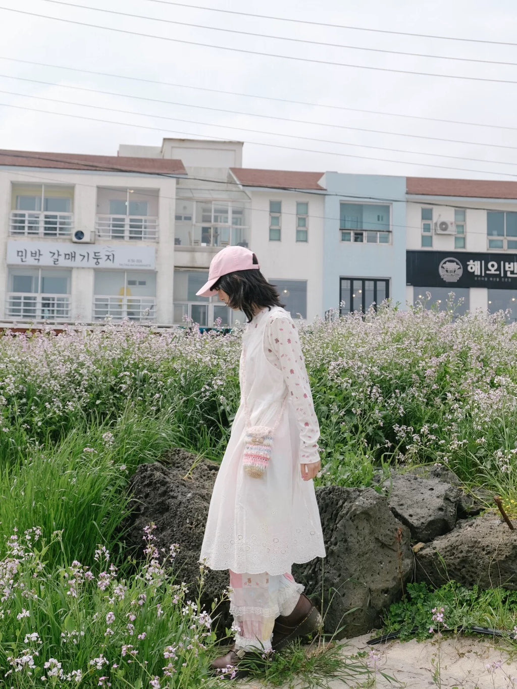 White vest dress with a cover-up