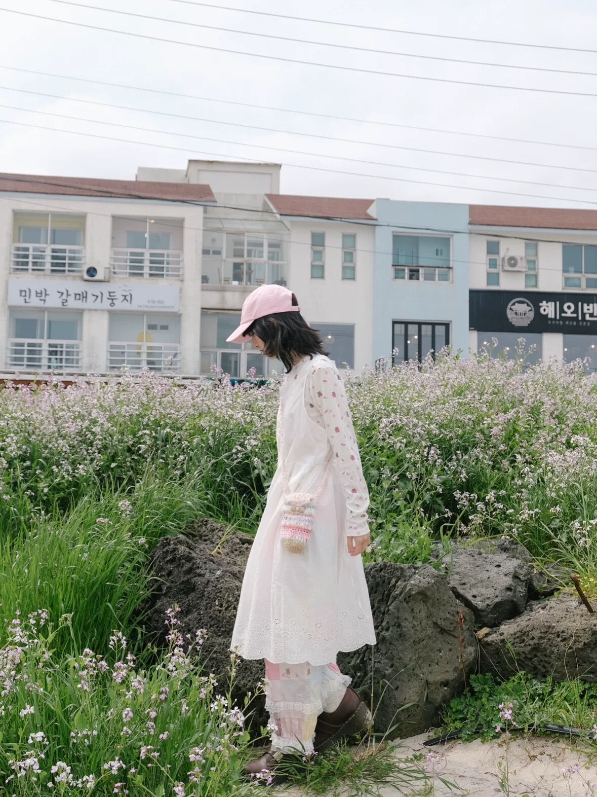 White vest dress with a cover-up