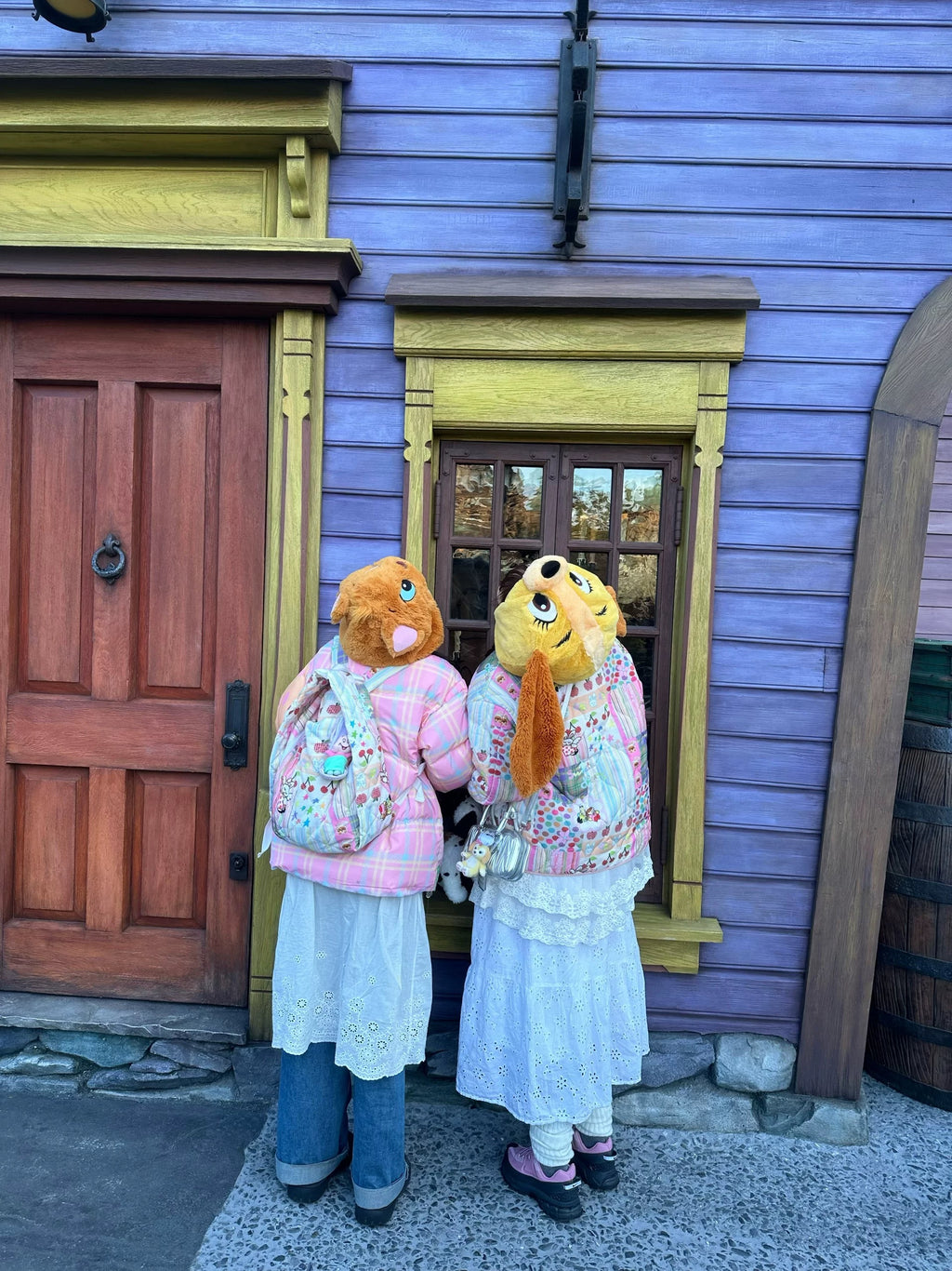 Quilted printed backpack