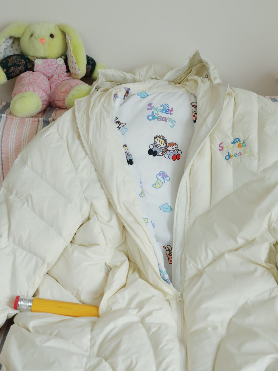 White long down jacket