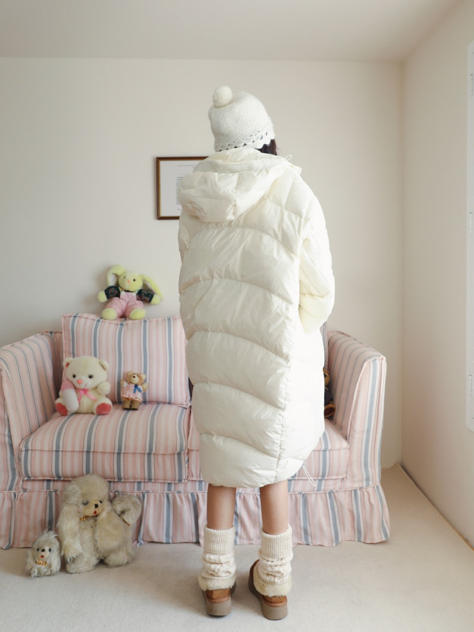 White long down jacket