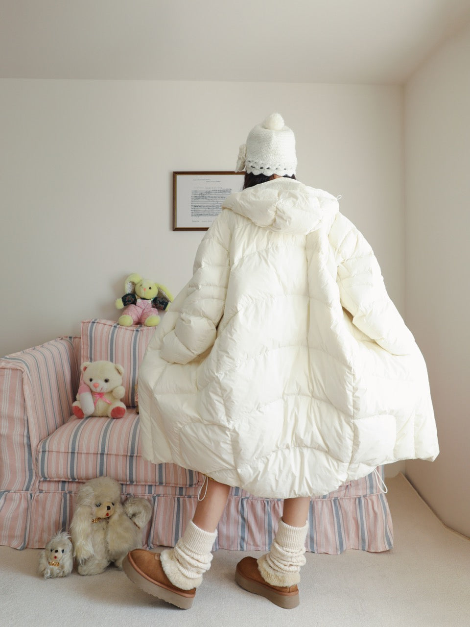 White long down jacket